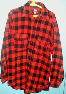 mens wool shirt jacket Woolrich size 15 sporting goods hunting MUST