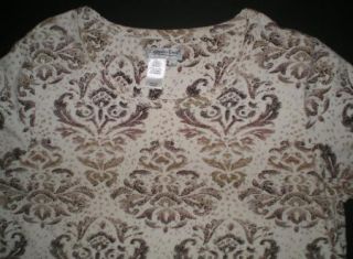 Coldwater Creek Brown Taupe Spandex Top XL