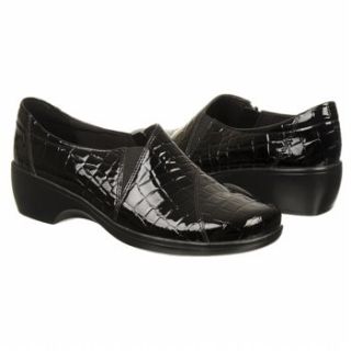 Womens Clarks May Orchid Black Croco Patent 