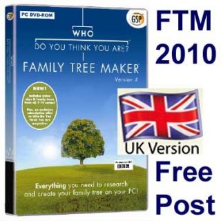 Family Tree Maker 2010 UK Full Program Upgrade New