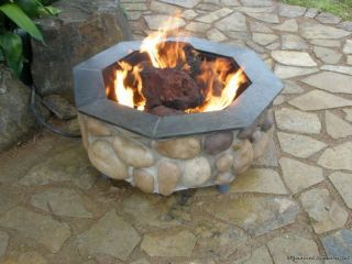  with natural stone your fire pit may vary from the look of this