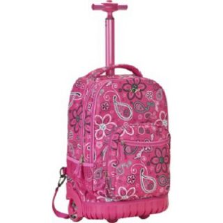Accessories Rockland Luggage Sedan 19 Rolling Backpack Pink Bandana