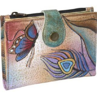 Accessories Anuschka Ladies Wallet Peacock Butterfly 