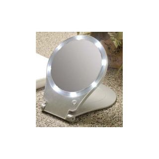 Floxite 10x Lighted Travel and Home Mirror FL 10LFM