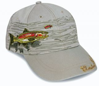 Rainbow Trout Cap Fishing Hat Detailed Embroidery