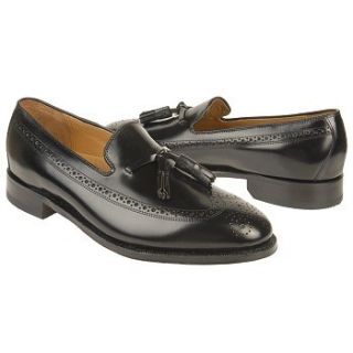 Mens Johnston and Murphy Deerfield Wing Black Polished Calf Shoes