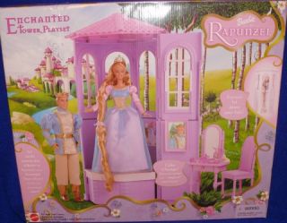 TANGLED Barbie + FLYNN RYDER Ken + ENCHANTED TOWER PLAYSET    Rapunzel