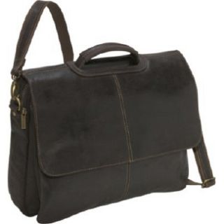 Accessories LeDonneLeather Distressed Leather Flap Over B Chocolate