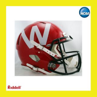  Badgers Red on Field Authentic Revolution Speed Football Helmet