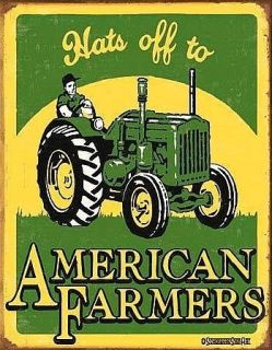 American Farmer JD John Deere Tractor Metal Sign 1173