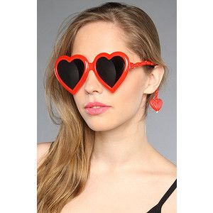 Jeremy Scott x Linda Farrow Red Heart Shaped Sunglasses Stunnerz BNIB