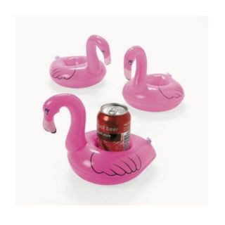 Inflatable Flamingo Floating Pool Bath Toys Coaster Set