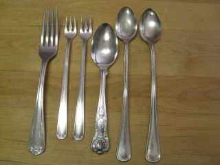 Hotel Silver Plate Mixed Lot 3 Spoons 3 Forks Fairmont Hotel Spoon