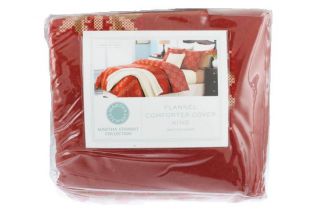  New Cross Stitch Red Flannel 106x90 Duvet Cover Bedding King