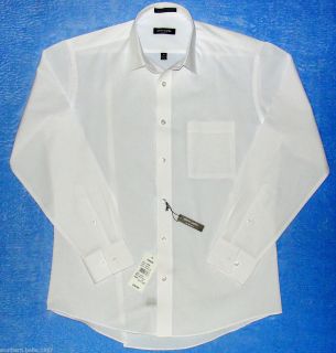 Mens Pierre Cardin White Slim Fit Long Sleeve Dress Shirt Size 15 15 1