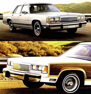 1990 FORD LTD CROWN VICTORIA FACTORY BROCHURE LX SQUIRE