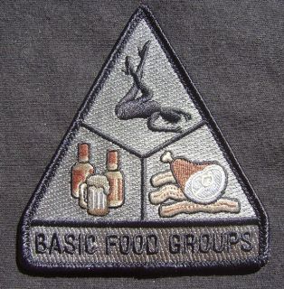Basic Food Groups Army USA Morale ACU Dark Velcro Patch