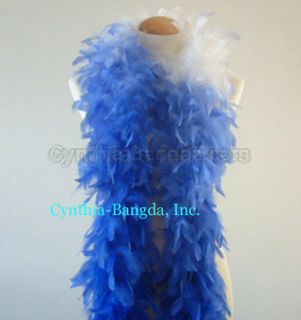 65 gms Chandelle Feather Boa Boas Royal Blue Shade New