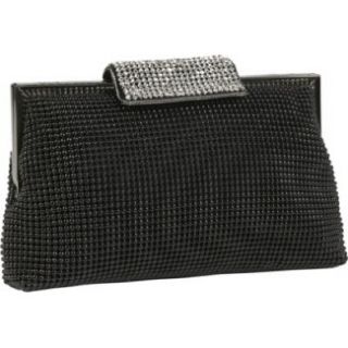 Handbags Whiting and Davis Bubble Mesh & Crystals Clutch Black Shoes