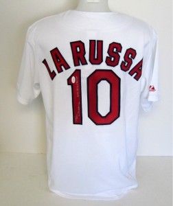  LaRussa Signed St. Louis Cardinals Majestic Jersey 2011 WS Champs JSA