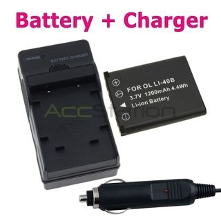 Battery Charger for Olympus Stylus 710 720 730 740 750