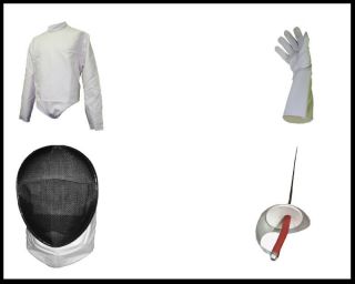 Fencing Team Sport 4pc Mask Blade Glove and Jacket Foil Fencing