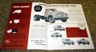 1954 ford f 750 truck original brochure