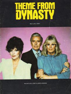 Dynasty 1981 John Forsythe Linda Evans TV Series Bill Conti Sheet