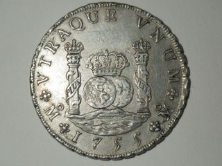 gorgeous and guenine silver 1755 MM Ferdinand VI 8 reales spain
