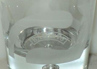 BAILEYS GLASS Irish Cream Swirl Bubble Etched Glass Bar Barware