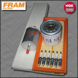 Service Kit Ford Mondeo MK3 2 5 V6 Fram Oil Air Fuel Cabin Filter Plug