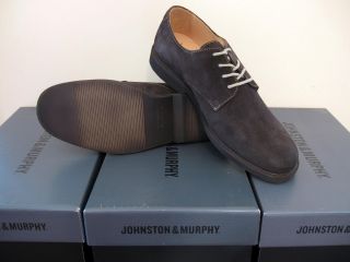 NWT Mens Johnston Murphy Brennan Plain Toe Shoe Dark Brown 12