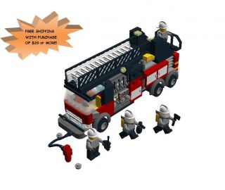 Lego Town City Custom Fire Ladder Truck Instructions Only