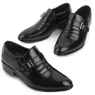 New Mens Dress Formal Shoes Slip on Loafers Black Stylish Design
