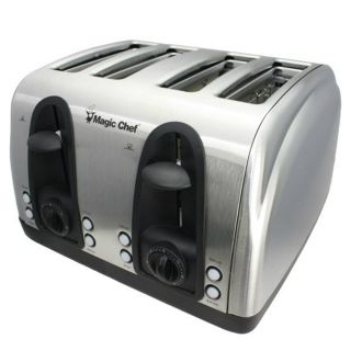  Chef MCST4ST 4 Slice Toaster 1500W Stainless Steel Toaster