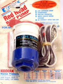 Kodiak thru Hull Water System Pump Bait or Washdown
