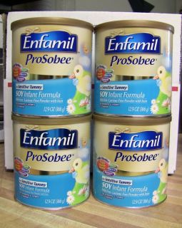 Cans Enfamil Prosobee Powder Formula Sensitive Tummy 12 9 oz Cans