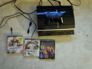  with 1 controller 2 games and 1 blu ray movie MADDEN 12 ,FIFA SOCCER12