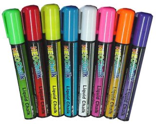 Neon Color Liquid Chalk Marker Fluorescent Bright Wet