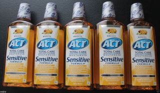 Act Anticavity Fluoride Rinse Sensitive Formula Mouthwash 18oz ea