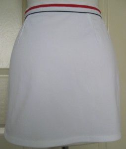 Fila White Pleated Tennis Mini Short Wrap Skirt Size Large L Red Navy