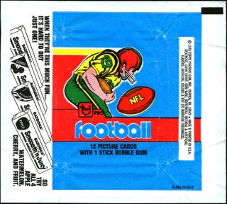 1979 Topps Football 20 Cent Wax Pack Wrapper Set of 3 Different Ad