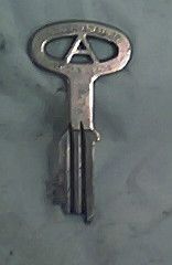 Folger Adams jail prison police brass key old vintage Ryan correction