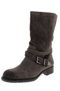 Franco Sarto New Point Taupe Suede Studded Belted Mid Calf Boots Shoes