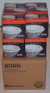  PACKS 1200 TOTAL BUNN COMMERCIAL COFFEE TEA FILTERS FLAT BOTTOM BOXES