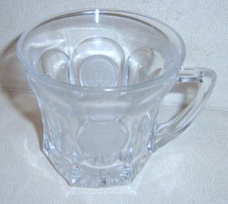 Fostoria Clear Coin Glass Handled Punch Cup