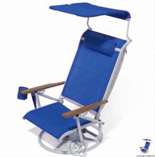  Beach Chair 360 Degree Swiveling Folding Reclining Chair