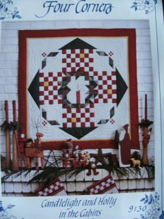   PATTERN CANDLELIGHT AND HOLLY CHRISTMAS IN THE CABINS FOUR CORNERS