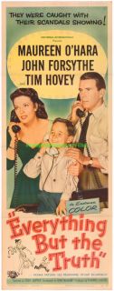 EVERYTHING BUT THE TRUTH MOVIE POSTER INSERT 1956