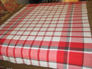 Finland Finlayson Red and White Dinner Table Cloth